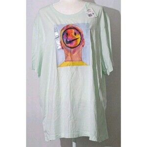 Nike J Balvin Smiley Face Mint Green Mens T-shirt XXL New